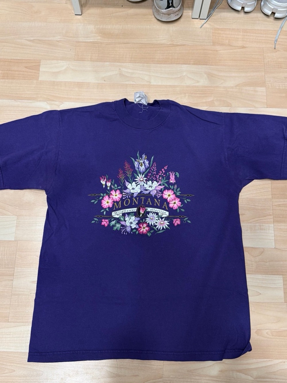 Vintage Montana Floral Graphic Tee - Purple
